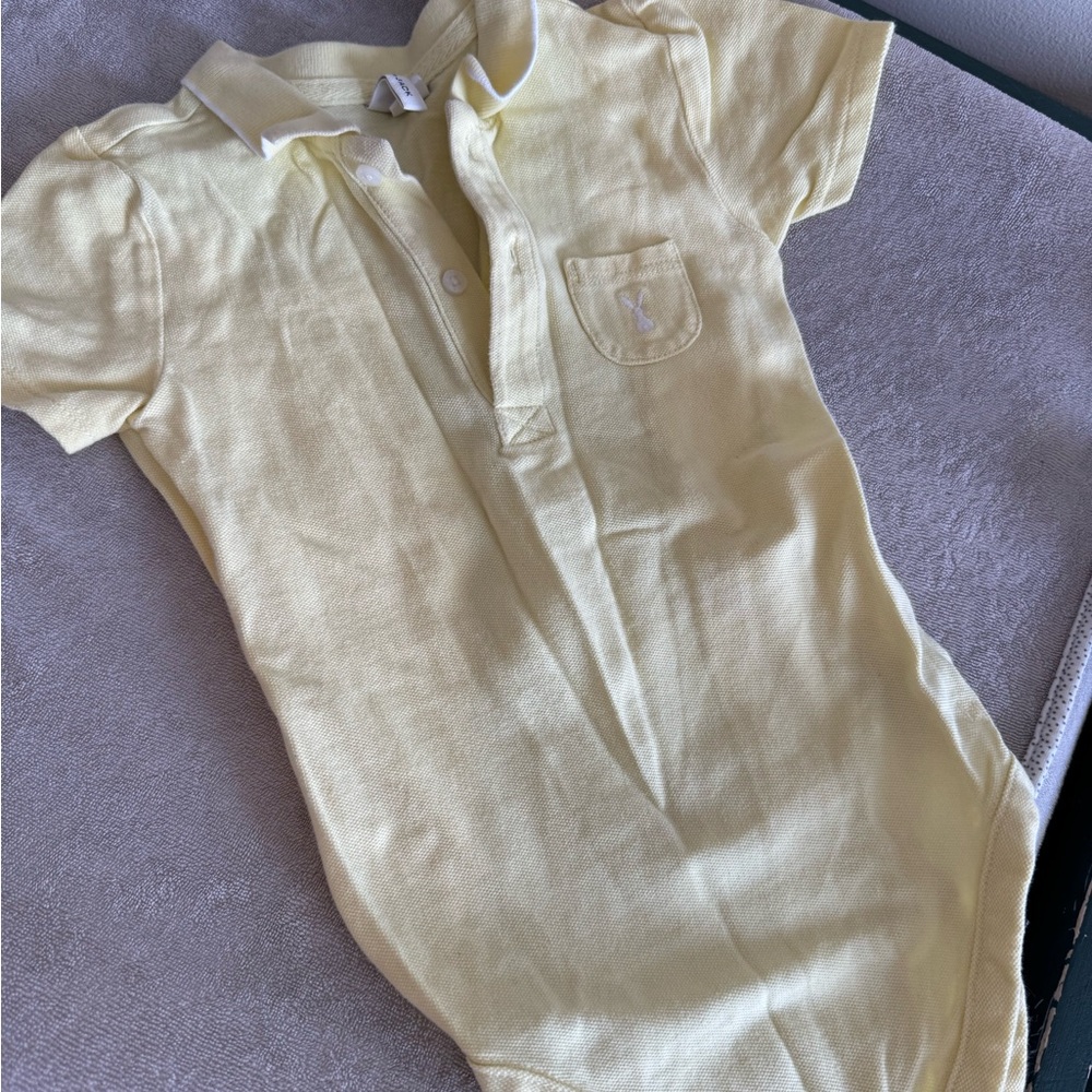 Janie and jack bodysuit butter yellow 18 to 24m
